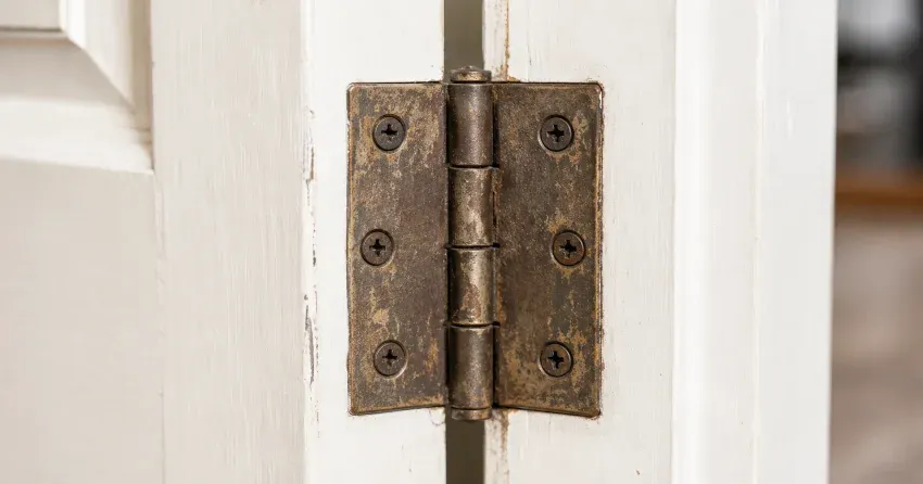 technician adjusting a sagging door hinge in Stevenson, Oshawa